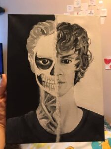 16 - Half face half skeleton